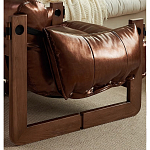 Кресло-диван кожаное на деревянном каркасе Medieval Furniture варинант исполнения - 6 | Loft Concept в Санкт-петербурге