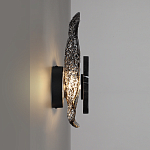 Бра с волнообразным стеклянным плафоном и вставкой из мрамора Liquid Stone варинант исполнения - 12 | Loft Concept в Санкт-петербурге