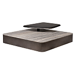 Столик журнальный квадратный  с полкой Sculptural Marble Accent с мрамором  варинант исполнения - 2 | Loft Concept в Санкт-петербурге