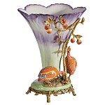 Ваза с цесарками из фарфора с бронзовыми элементами Garden of Eden варинант исполнения - 3 | Loft Concept в Санкт-петербурге