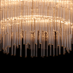 Люстра круглая с прозрачными стеклянными трубками Nembus варинант исполнения - 5 | Loft Concept в Санкт-петербурге