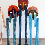 Вязаный Арт-Объект на стену из трех элементов Triptych варинант исполнения - 2 | Loft Concept в Санкт-петербурге