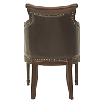 Кресло кожаное на 4-х деревянных ножках из массива березы Ethan Armchair brown варинант исполнения - 2 | Loft Concept в Санкт-петербурге