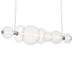 Подвесной светильник линейный с прозрачными стеклянными шарами разного диаметра Eurofase варинант исполнения - 1 | Loft Concept в Санкт-петербурге