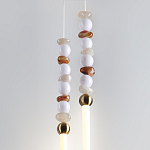 Бра с 2-мя вертикальными акриловыми светодиодными трубками и декоративными шариками PEARLS Suspension варинант исполнения - 3 | Loft Concept в Санкт-петербурге