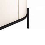 ТВ-тумба белая с чёрной столешницей с 2-мя дверками и ящиком San Marco варинант исполнения - 6 | Loft Concept в Санкт-петербурге