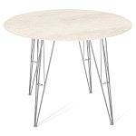 Стол обеденный с круглой столешницей из керамики на четырех ножках Sand Ceramics варинант исполнения - 1 | Loft Concept в Санкт-петербурге