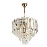 Люстра многоярусная с овальными прозрачными подвесками 36 см Harmonica варинант исполнения - 2 | Loft Concept в Санкт-петербурге