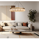 Люстра круглая с сферическими плафонами из натурального камня Phased Spheres варинант исполнения - 4 | Loft Concept в Санкт-петербурге