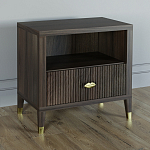 Прикроватная тумбочка с полкой Elsa Dreams Walnut  варинант исполнения - 1 | Loft Concept в Санкт-петербурге