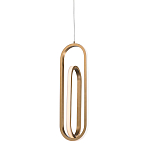 Подвесной светильник золотого цвета с двумя вытянутыми овальными рамками в форме скрепки Eurofase варинант исполнения - 1 | Loft Concept в Санкт-петербурге