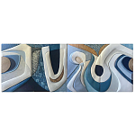 Арт-объект ручной работы Blue Abstraction из 4-х панелей варинант исполнения - 5 | Loft Concept в Санкт-петербурге