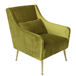 Кресло велюровое оливковое с подушкой Relaxation Soft варинант исполнения - 1 | Loft Concept в Санкт-петербурге
