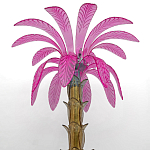 Торшер Glass Decorated Palm Floor Lamp Pink Листья Пальмы  варинант исполнения - 1 | Loft Concept в Санкт-петербурге