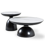 Столик журнальный круглый на черном металлическом основании Сharacter варинант исполнения - 3 | Loft Concept в Санкт-петербурге