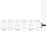 Светодиодный подвесной светильник линейный с белым воздушным плафоном Glowing Cloud варинант исполнения - 4 | Loft Concept в Санкт-петербурге