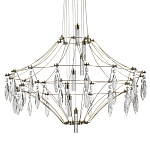 Люстра подвесная из металла с прозрачными подвесками из хрусталя Quasar 93 варинант исполнения - 1 | Loft Concept в Санкт-петербурге