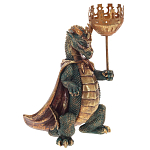 Подсвечник в виде дракона Dragon candlestick Green Gold Brown L or R варинант исполнения - 2 | Loft Concept в Санкт-петербурге