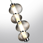 Подвесной светильник с 4-мя рифлеными стеклянными шарами Marcelh Light варинант исполнения - 5 | Loft Concept в Санкт-петербурге