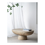 Столик кофейный кремового цвета с овальной столешницей и круглым основанием Cream Dalmen Table варинант исполнения - 10 | Loft Concept в Санкт-петербурге