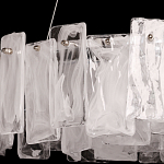 Люстра круглая с подвесными прямоугольными пластинами из стекла Glacier Panels варинант исполнения - 6 | Loft Concept в Санкт-петербурге