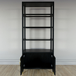 Стеллаж со стеклянными полками Elsa Dreams Black варинант исполнения - 3 | Loft Concept в Санкт-петербурге