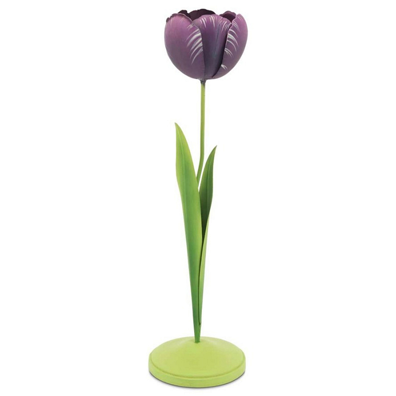 Подсвечник Candleholder Tulip Rem Violet Зеленый Фиолетовый в Санкт-петербурге | Loft Concept 