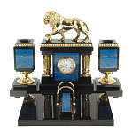 Настольный письменный набор из лазурита с декором в виде льва Golden Lion варинант исполнения - 1 | Loft Concept в Санкт-петербурге