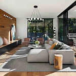 Бра с 6-ю круглыми плафонами на черном основании Maxine Light варинант исполнения - 3 | Loft Concept в Санкт-петербурге