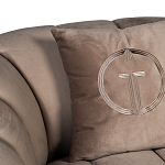 Дизайнерское кресло мягкое из серого велюра Serenity варинант исполнения - 2 | Loft Concept в Санкт-петербурге