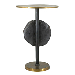 Столик приставной с абстрактным основанием и акцентом в виде золотистого диска Heavenly Space варинант исполнения - 2 | Loft Concept в Санкт-петербурге