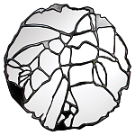 Зеркало кругле в декоративной раме чёрного цвета Black Ratio варинант исполнения - 1 | Loft Concept в Санкт-петербурге