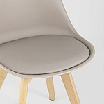 Стул с основой из пластика и мягким сиденьем Arvika Beige варинант исполнения - 7 | Loft Concept в Санкт-петербурге