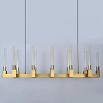 Люстра CANELLE Linear Chandelier 12 Modern Brass варинант исполнения - 2 | Loft Concept в Санкт-петербурге