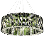 Круглая люстра с хрустальными подвесками хром Crystal Art Chrome Green Chandelier 16 варинант исполнения - 1 | Loft Concept в Санкт-петербурге