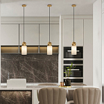 Подвесной светильник светодиодный с цилиндрическим плафоном Stone Helios варинант исполнения - 6 | Loft Concept в Санкт-петербурге