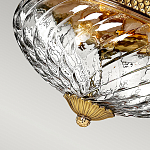 Потолочный светильник цвета латунь с прозрачным рифленым плафоном в форме чаши Hinkley варинант исполнения - 3 | Loft Concept в Санкт-петербурге