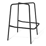 Барный стул со спинкой и подлокотниками на 4-х металлических ножках Douglas Rhombus Черный Велюр варинант исполнения - 5 | Loft Concept в Санкт-петербурге