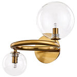 Бра с 2-мя стеклянными сферическими  плафонами Arco Wall Lamp варинант исполнения - 1 | Loft Concept в Санкт-петербурге