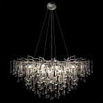 Люстра подвесная с прозрачными стеклянными подвесками в форме капель Диаметр 100 см Droplet Chandelier варинант исполнения - 13 | Loft Concept в Санкт-петербурге