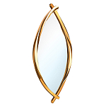 Зеркало овальное в деревянной золотистой раме Oval Gold Lines варинант исполнения - 1 | Loft Concept в Санкт-петербурге