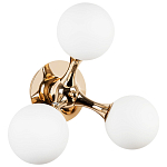 Бра с 3-мя плафонами из стеклянных шаров Pearls Suspension Gold Wall Lamp варинант исполнения - 1 | Loft Concept в Санкт-петербурге