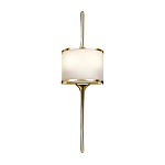 Бра вертикальное с белым полукруглым плафоном и длинным стержнем S Kichler варинант исполнения - 7 | Loft Concept в Санкт-петербурге