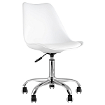 Офисный стул на металлическом основании EGGERY White пластик варинант исполнения - 1 | Loft Concept в Санкт-петербурге