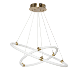 Люстра подвесная с двумя пересекающимися белыми светодиоидными кольцами Luke Lampco Tracer Lamp варинант исполнения - 2 | Loft Concept в Санкт-петербурге