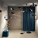 Торшер с поворотным плафоном Aracea Black Floor Lamp варинант исполнения - 8 | Loft Concept в Санкт-петербурге