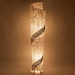 Торшер из перламутра на металлическом каркасе Indonesian Spiral 2 варинант исполнения - 4 | Loft Concept в Санкт-петербурге