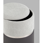 Пуф Mauldine с ящиком серо-черный с экокожей варинант исполнения - 2 | Loft Concept в Санкт-петербурге