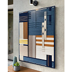 Панно из шнура Синяя геометрическая абстракция wall panel line Blue варинант исполнения - 2 | Loft Concept в Санкт-петербурге