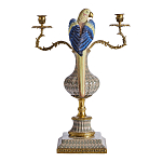 Подсвечникв образе попугая из фарфора с бронзовыми элементами Eden Garden варинант исполнения - 3 | Loft Concept в Санкт-петербурге